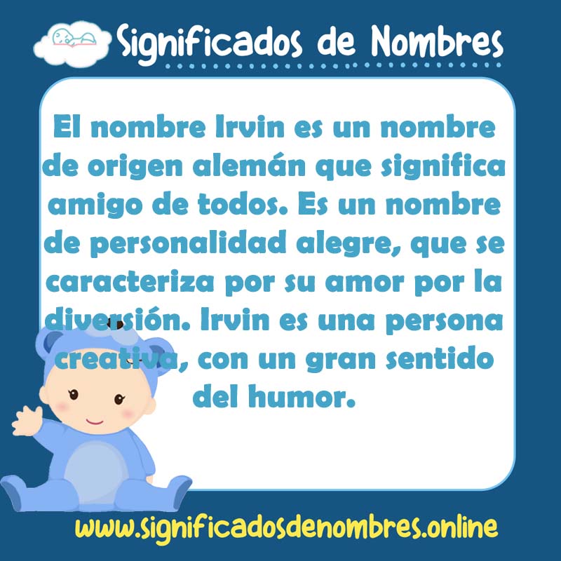 Significado y origen del nombre Irvin