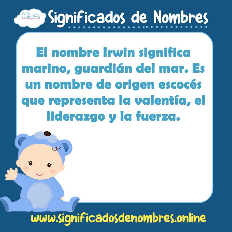 Significado y origen del nombre Irwin