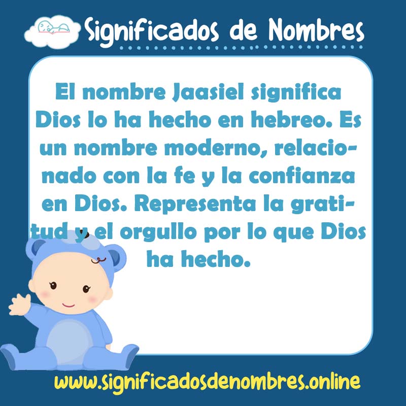 Significado y origen del nombre Jaasiel
