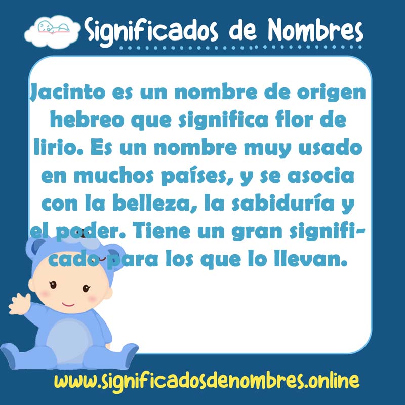 Significado y origen del nombre Jacinto