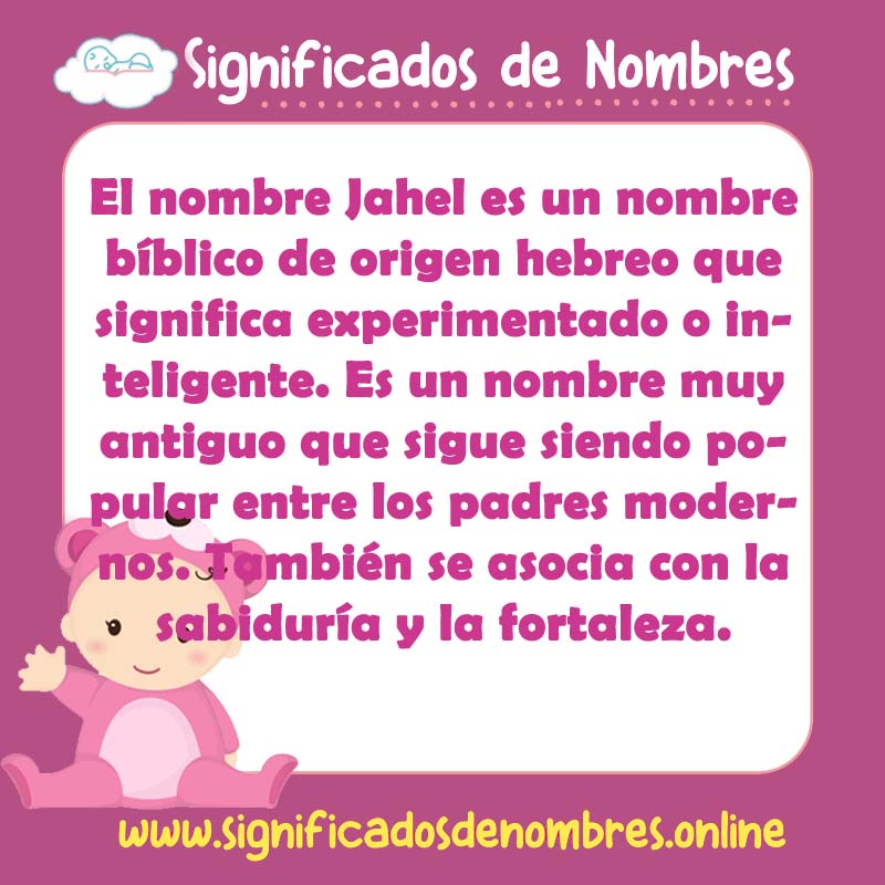 Significado y origen del nombre Jahel