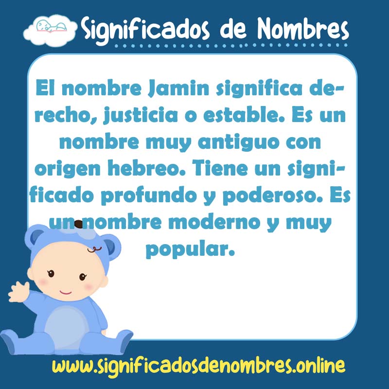 Significado y origen del nombre Jamin
