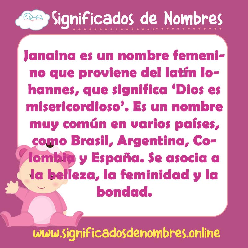 Significado y origen del nombre Janaina