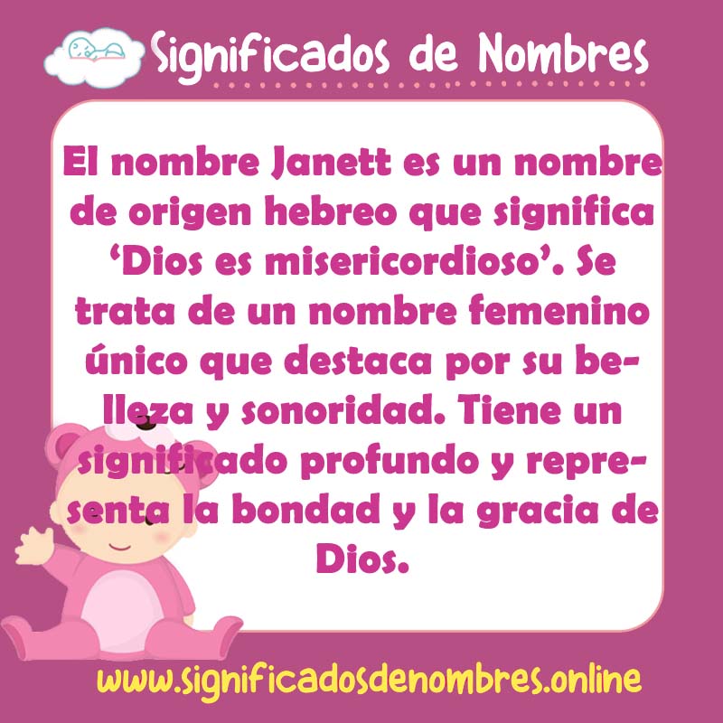 Significado y origen del nombre Janett