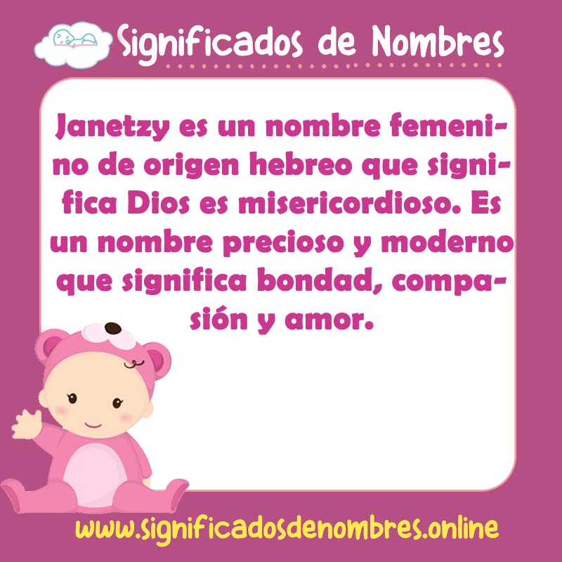 Significado y origen del nombre Janetzy