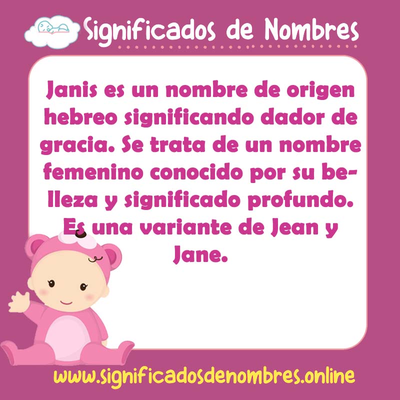 Significado y origen del nombre Janis