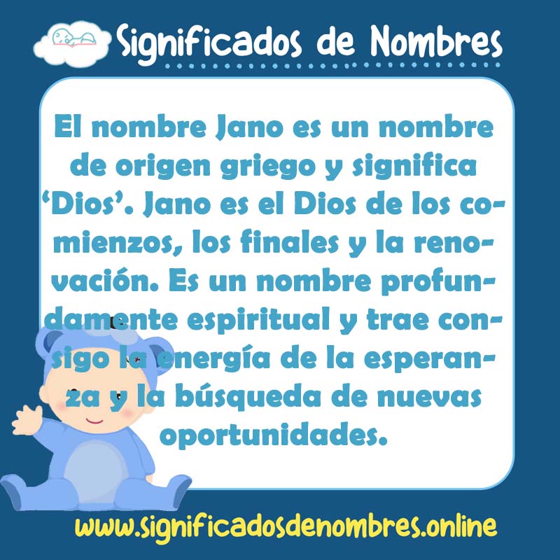 Significado y origen del nombre Jano
