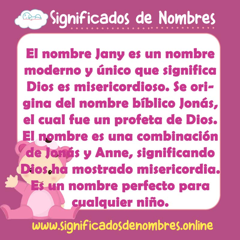 Significado y origen del nombre Jany