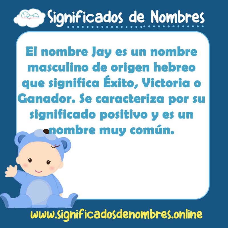 Significado y origen del nombre Jay