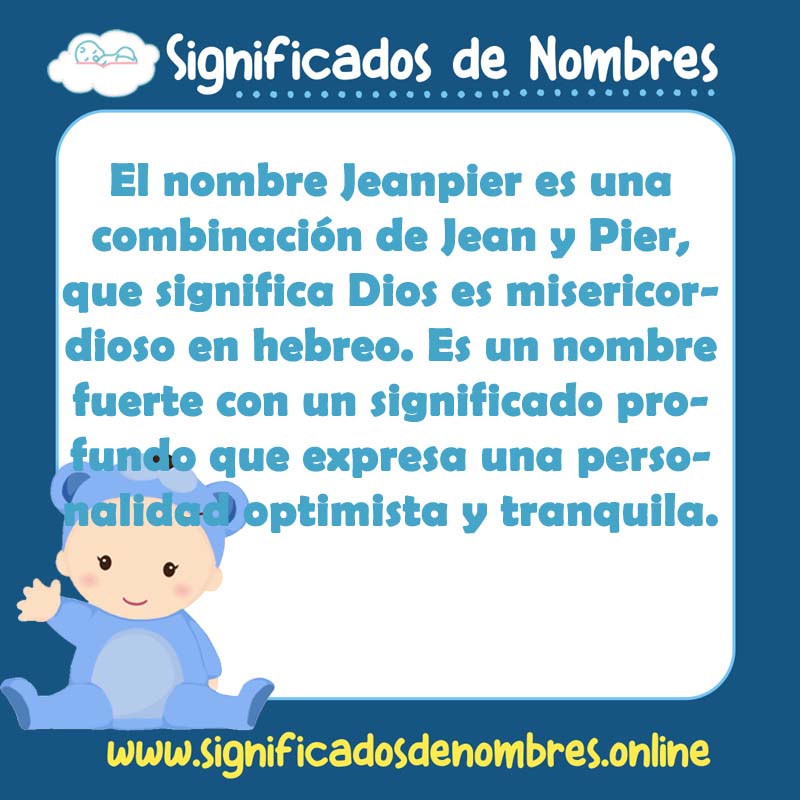 Significado y origen del nombre Jeanpier