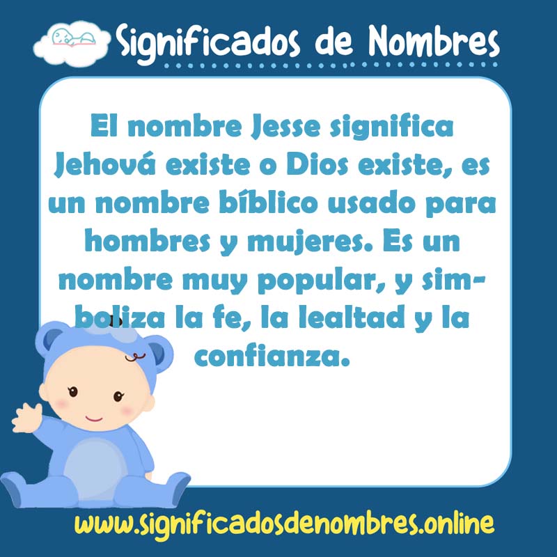 Significado y origen del nombre Jesse