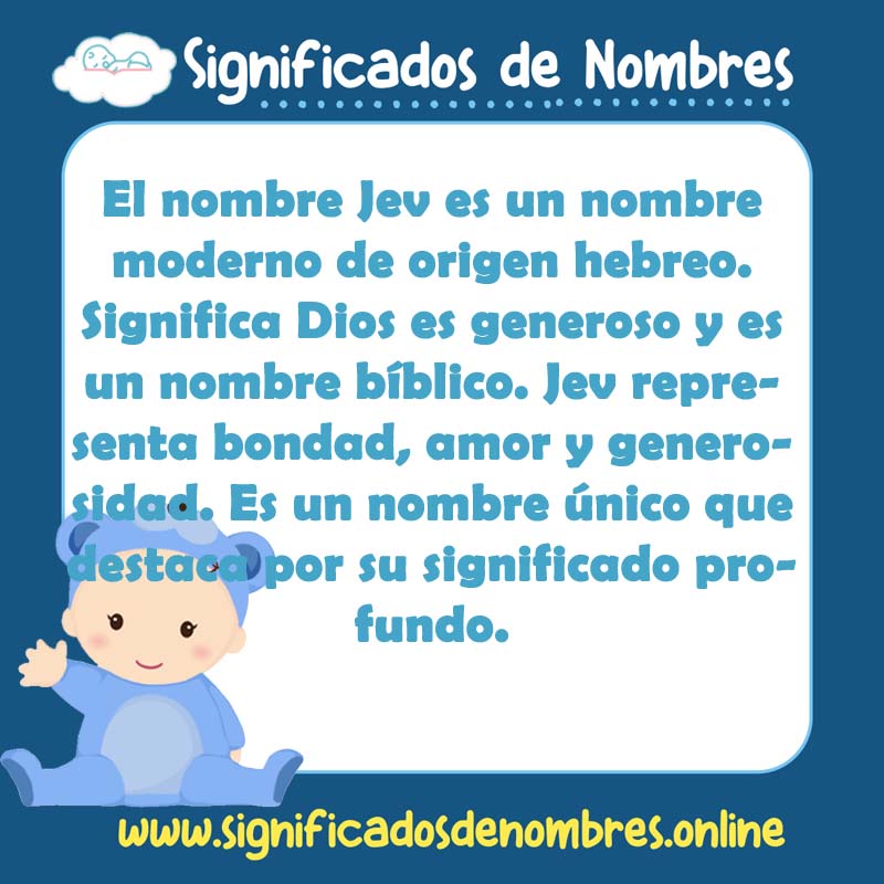 Significado y origen del nombre Jev