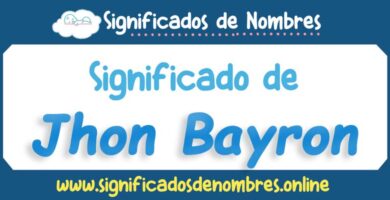 Significado de Jhon Bayron