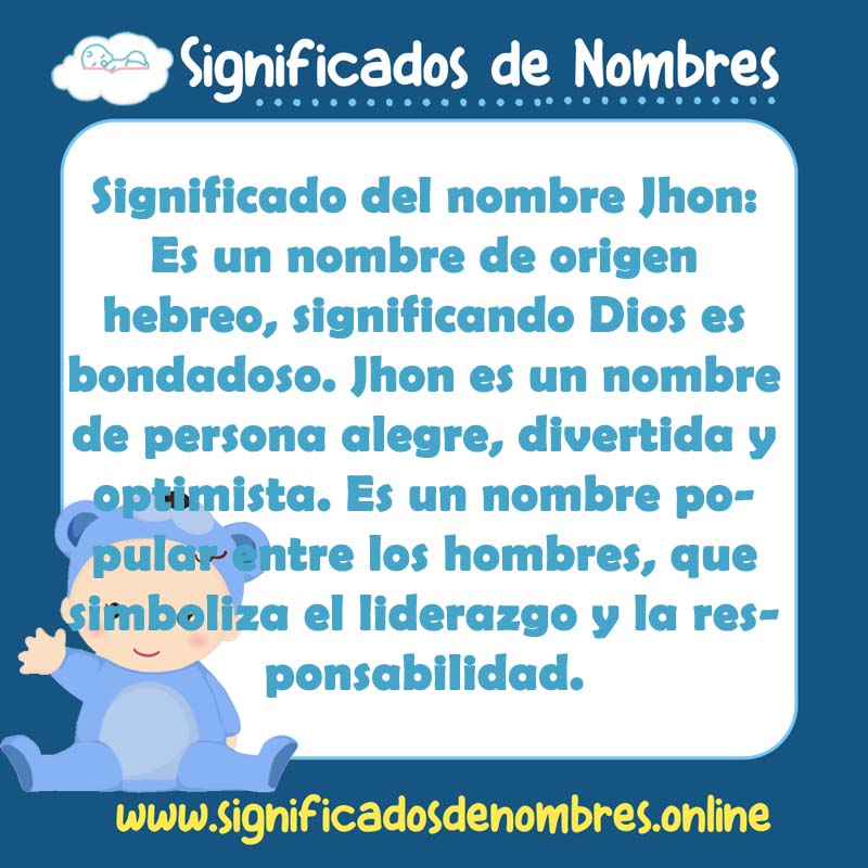 Significado y origen del nombre Jhon