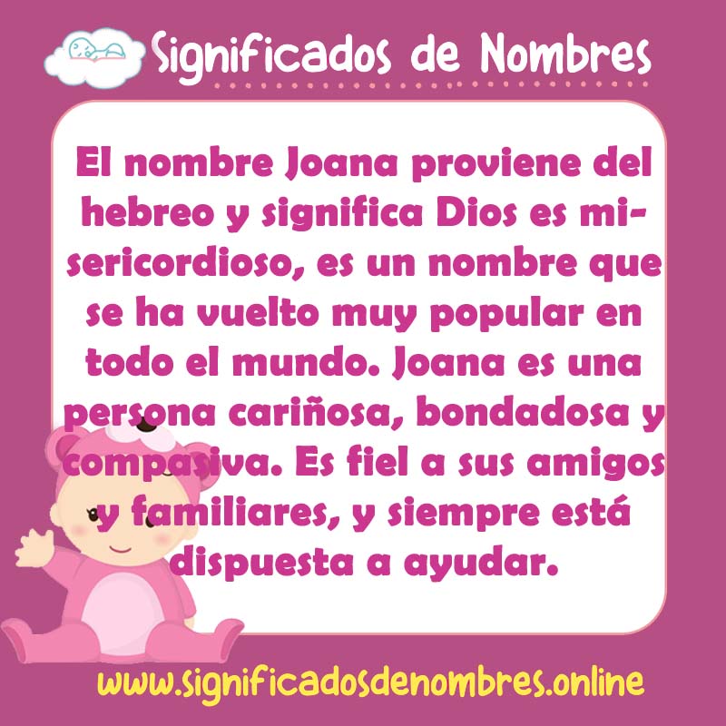 Significado y origen del nombre Joana