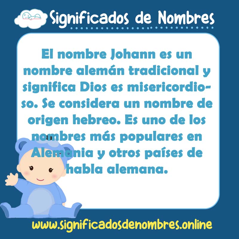 Significado y origen del nombre Johann