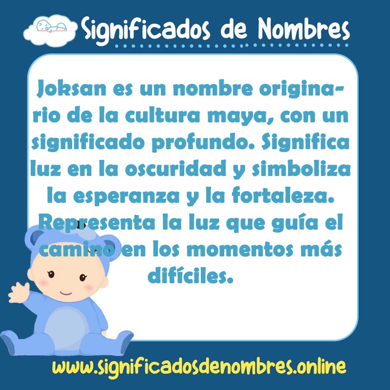 Significado y origen del nombre Joksan