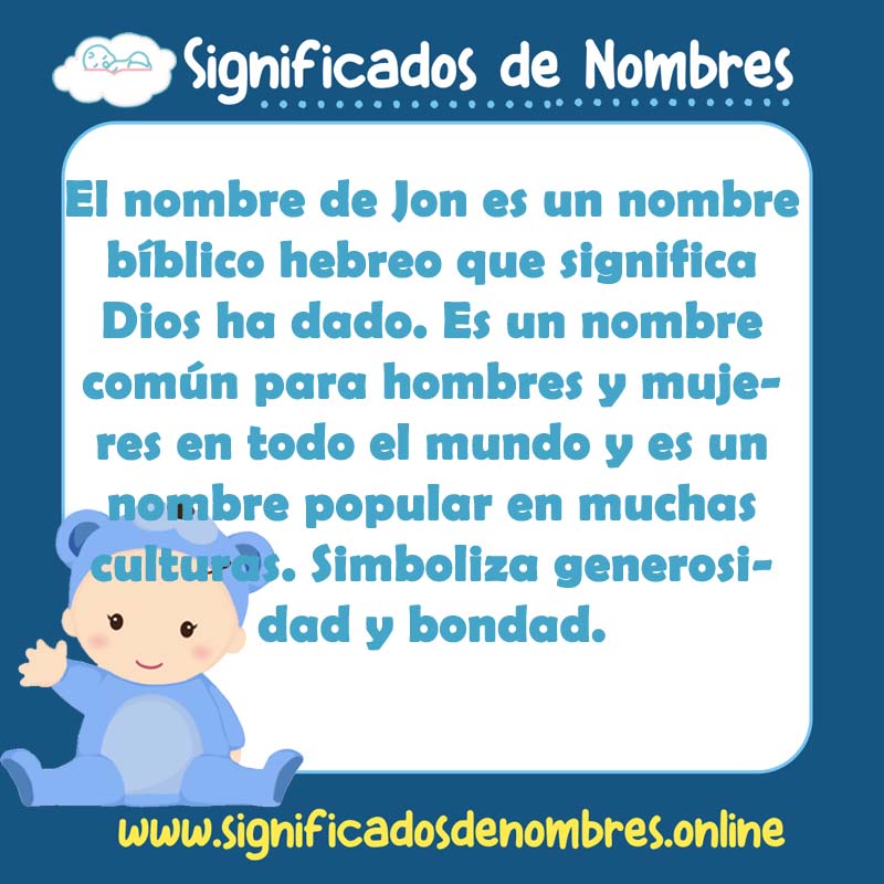 Significado y origen del nombre Jon