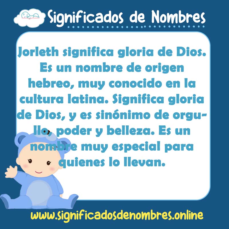 Significado y origen del nombre Jorleth