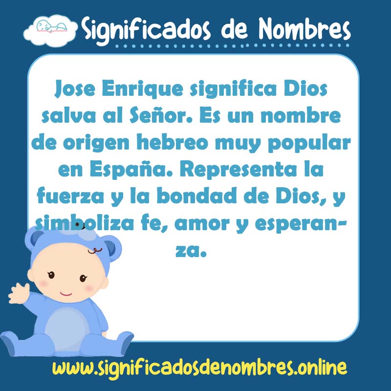 Significado y origen del nombre Jose Enrique