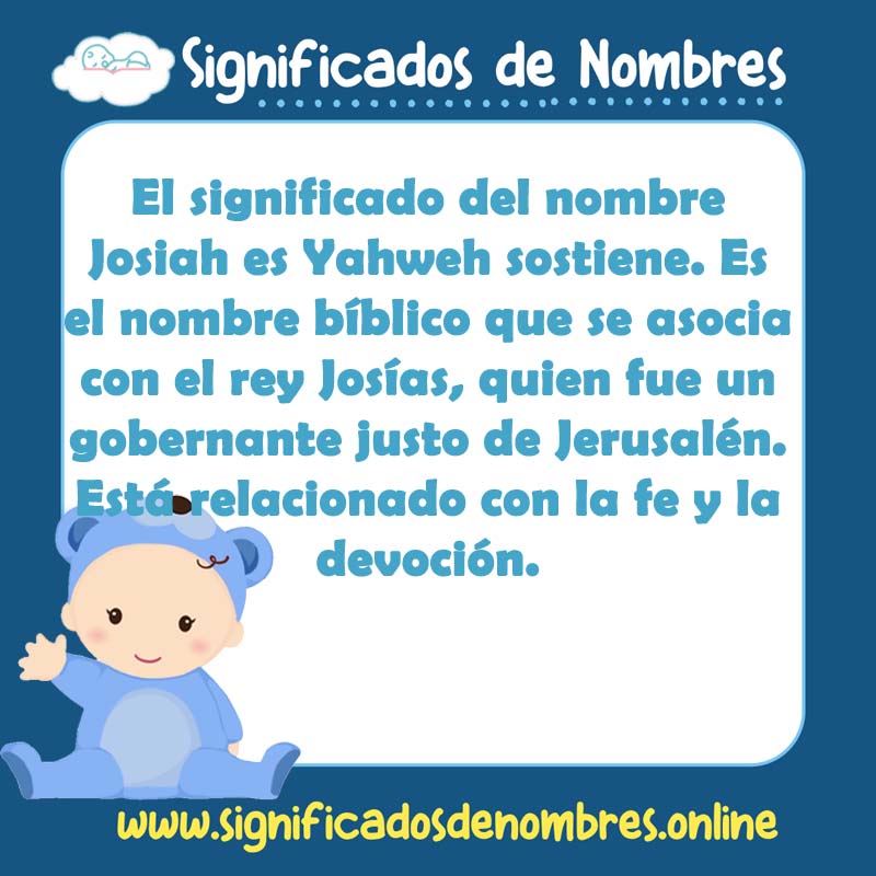 Significado y origen del nombre Josiah