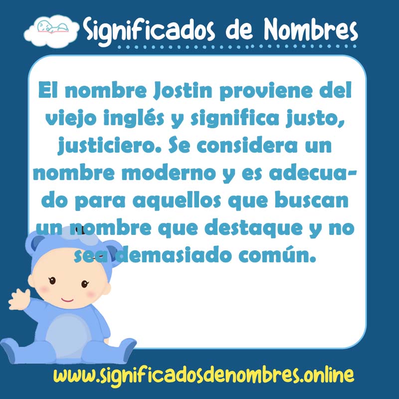 Significado y origen del nombre Jostin