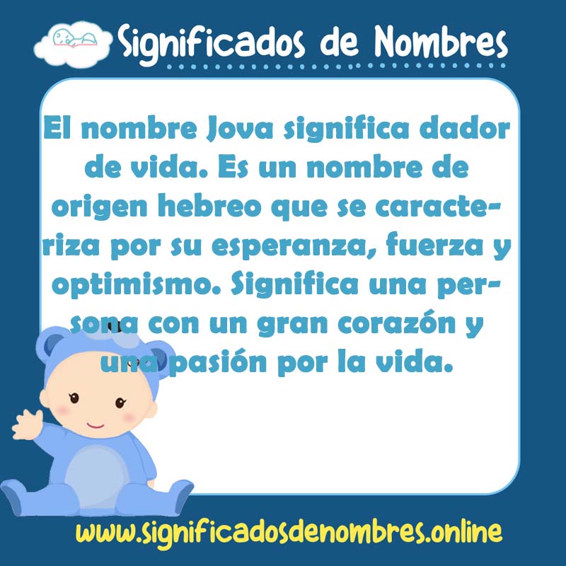 Significado y origen del nombre Jova