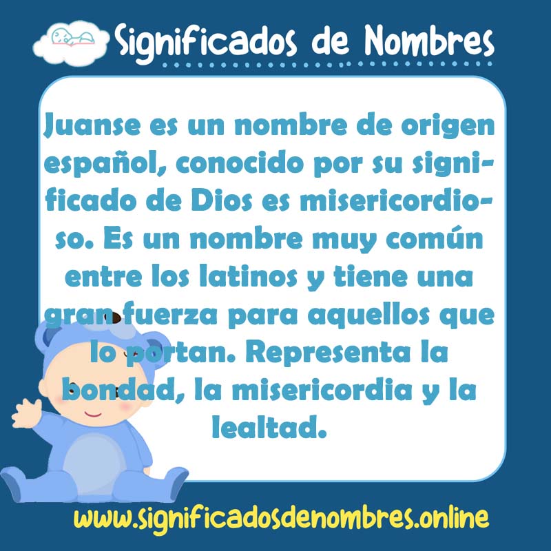 Significado y origen del nombre Juanse