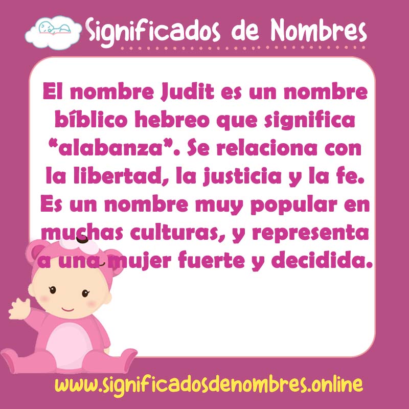 Significado y origen del nombre Judit