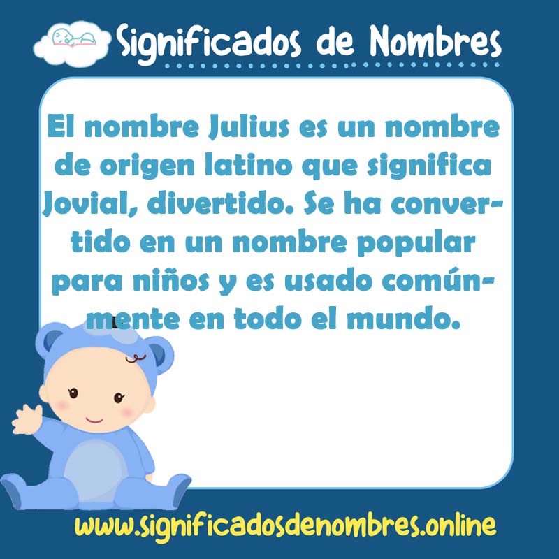 Significado y origen del nombre Julius