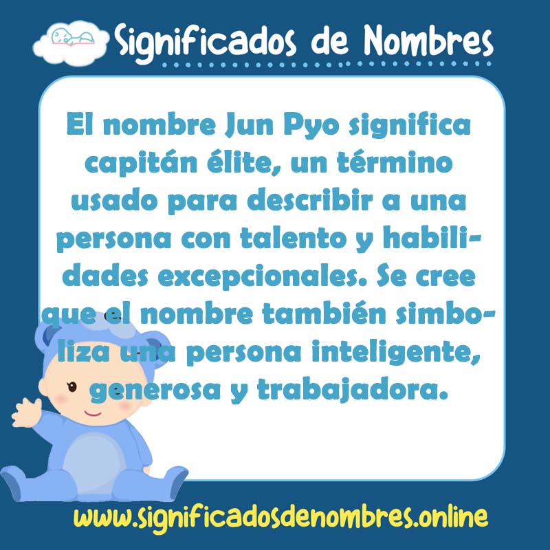 Significado y origen del nombre Jun Pyo