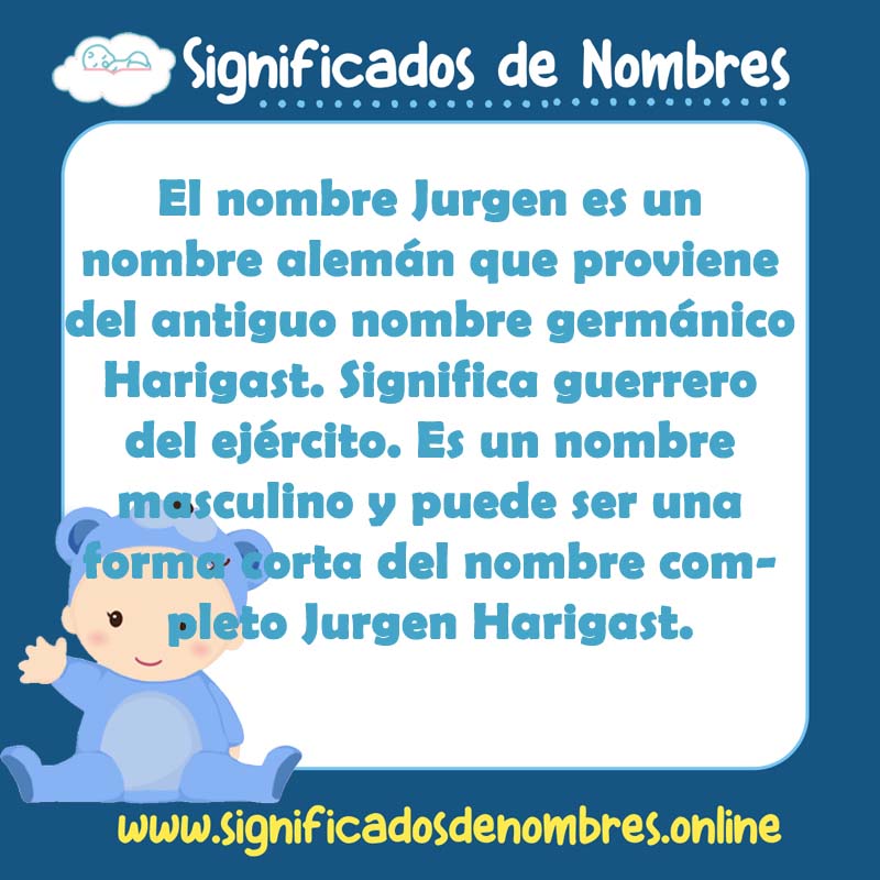 Significado y origen del nombre Jurgen