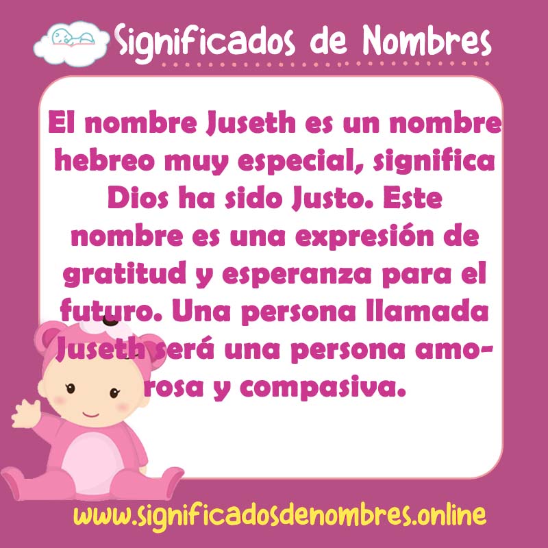 Significado y origen del nombre Juseth