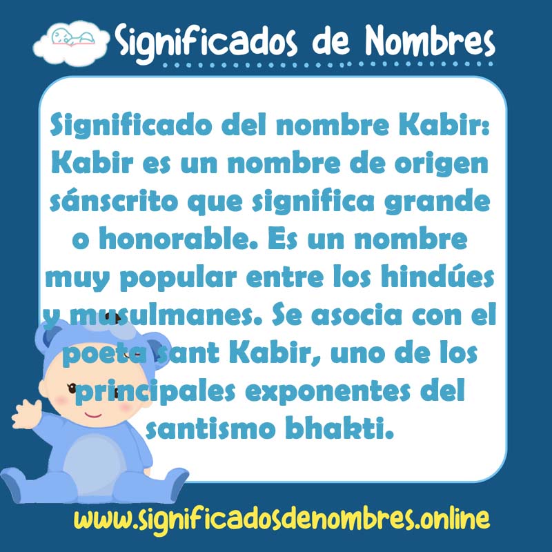 Significado y origen del nombre Kabir