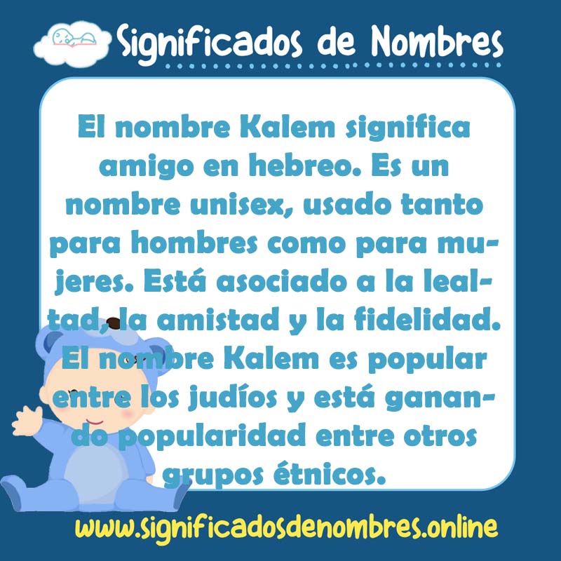 Significado y origen del nombre Kalem