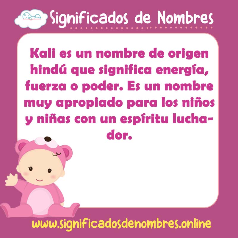 Significado y origen del nombre Kali