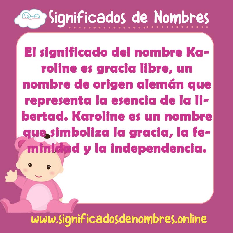 Significado y origen del nombre Karoline