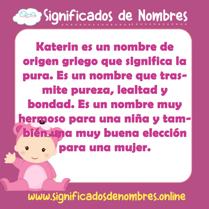 Significado y origen del nombre Katerin