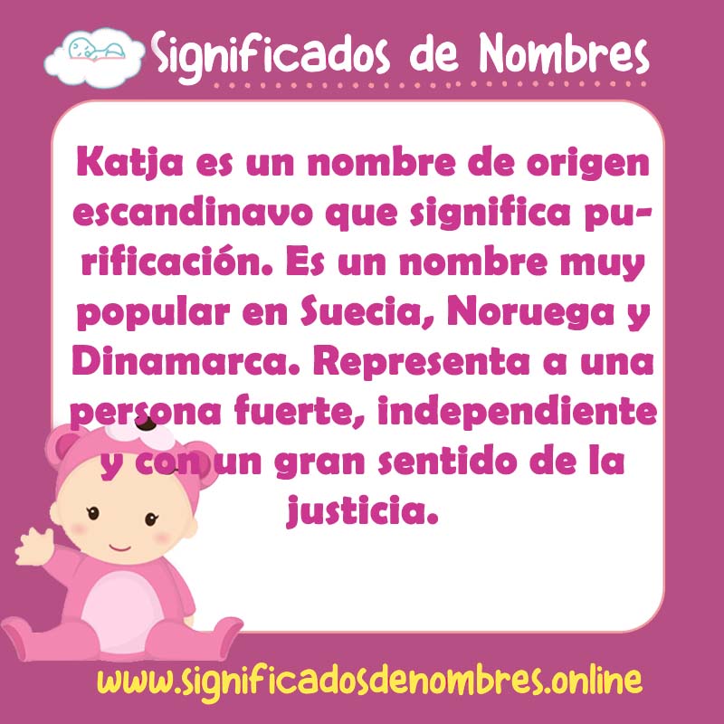 Significado y origen del nombre Katja