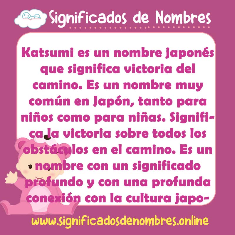Significado y origen del nombre Katsumi