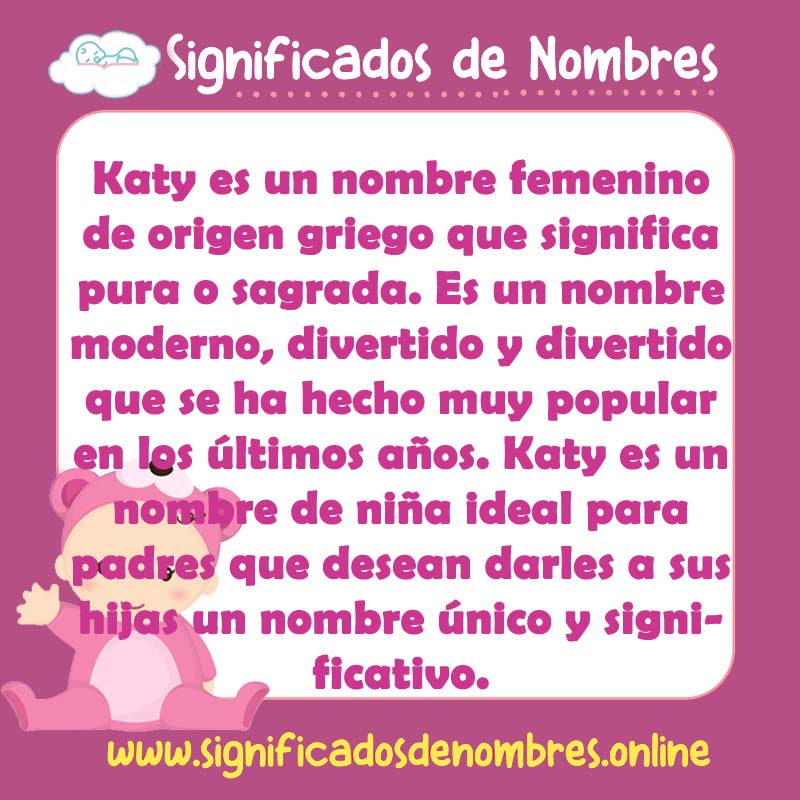 Significado y origen del nombre Katy