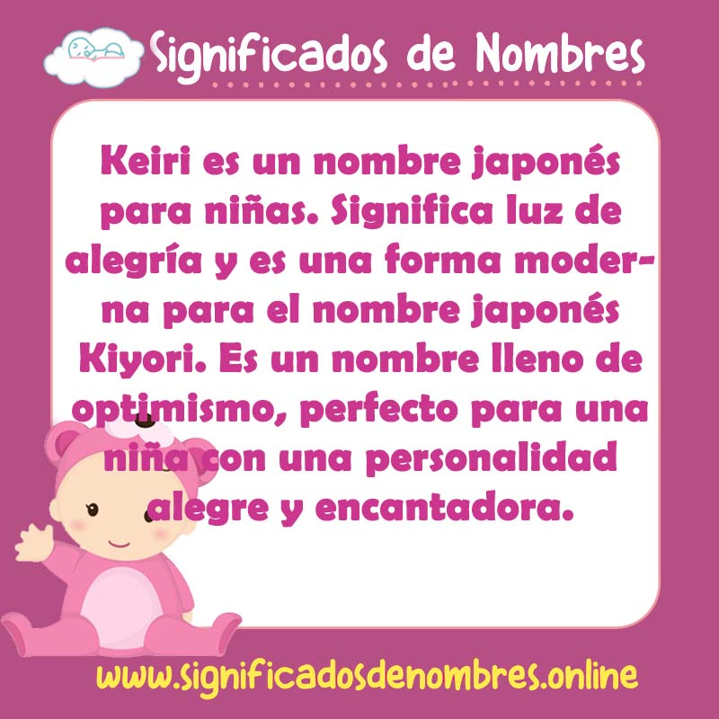 Significado y origen del nombre Keiri