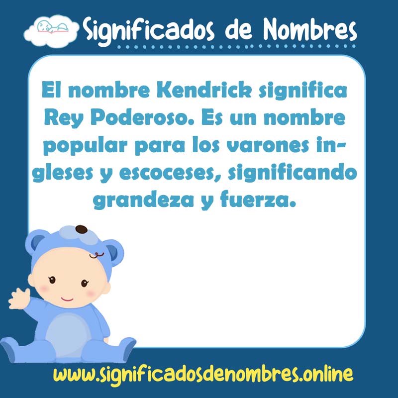 Significado y origen del nombre Kendrick