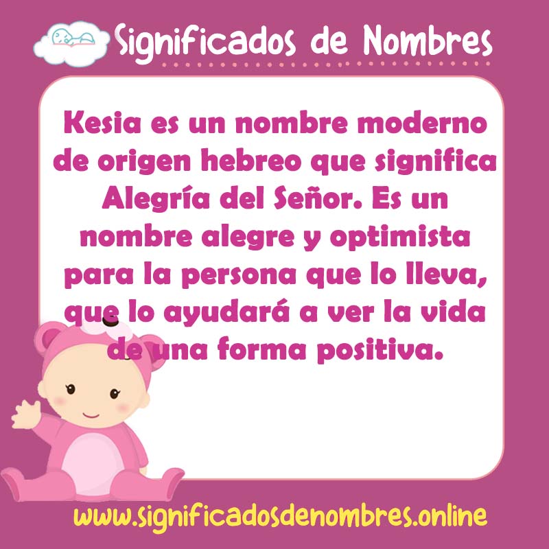 Significado y origen del nombre Kesia