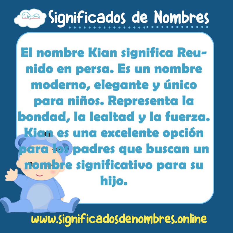 Significado y origen del nombre Kian