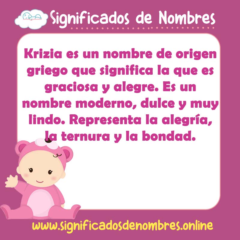 Significado y origen del nombre Krizia