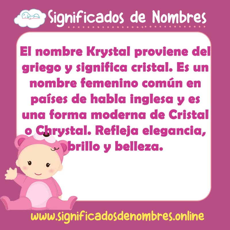 Significado y origen del nombre Krystal