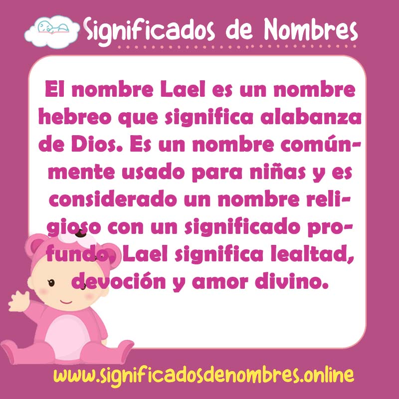 Significado y origen del nombre Lael