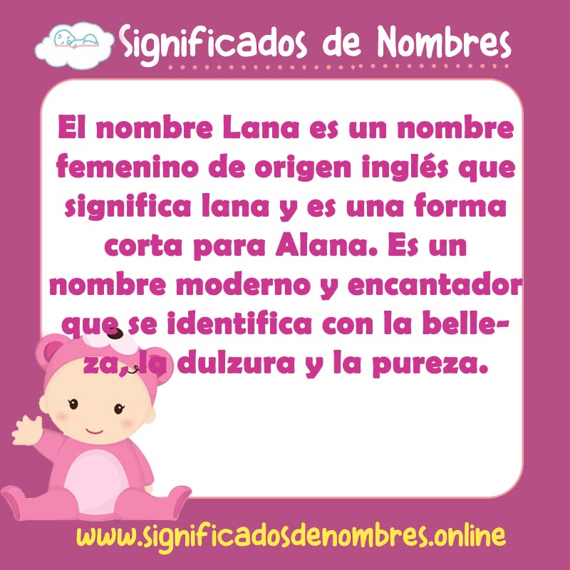 Significado y origen del nombre Lana