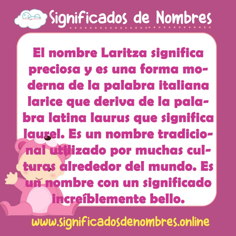 Significado y origen del nombre Laritza